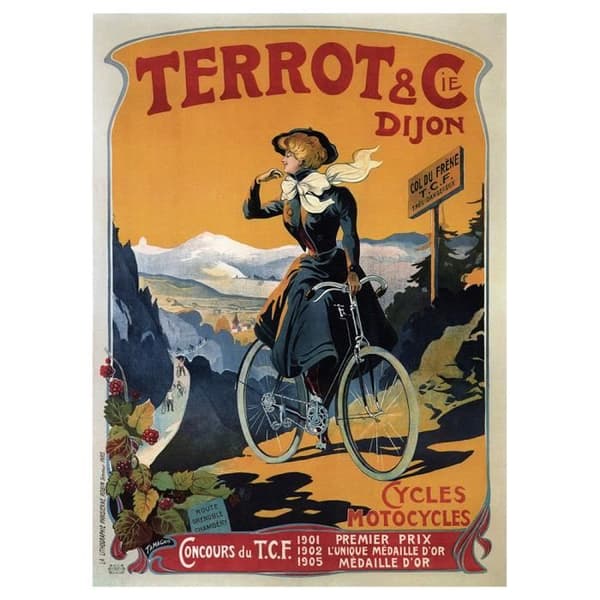 Legendarte - Vintage reklamaffisch Terrot &amp; Cie, Dijon - Målning, tryck på duk cm. 50x70