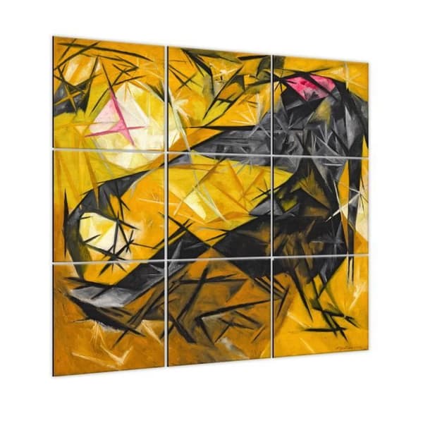 Legendarte - Multi Panel Painting Cats - Natalia Goncharova cm. 150x150 (9 paneler)