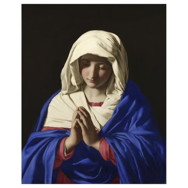 Legendarte - Målning, tryck på duk - Madonna i bön - G.B. Salvi da Sassoferrato cm. 60x75