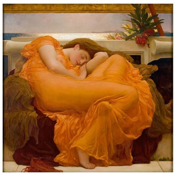 Legendarte - Målning, tryck på duk - June Flamboyante - Frederic Leighton cm. 90x90