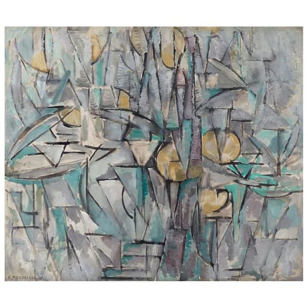 Legendarte - Målning, Tryck på duk - Komposition X - Piet Mondrian cm. 50x60
