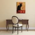 Miniatyrbild 2 av 4: Legendarte - Målning, tryck på duk - Rundtur hos den svarta katten Théophile Alexandre Steinlen cm. 80x110