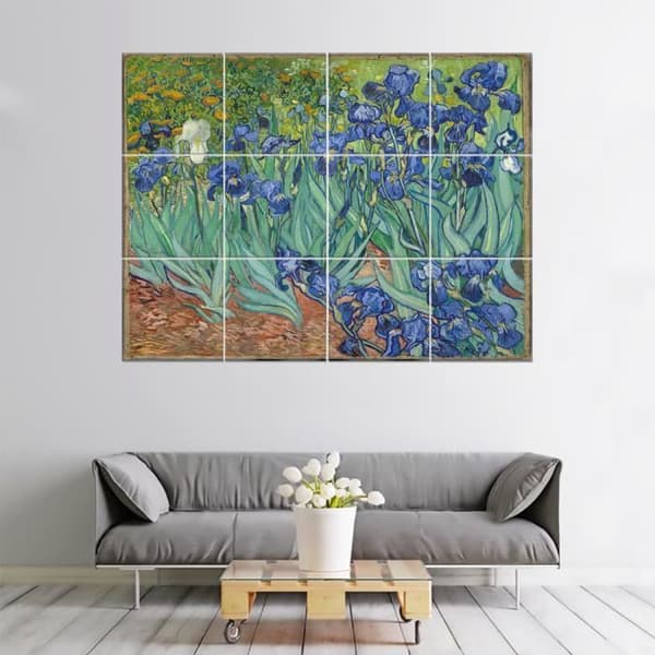 Legendarte - Iris Multi Panel Målning - Vincent Van Gogh cm. 150x200 (12 paneler)