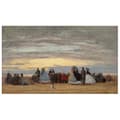 Miniatyrbild 1 av 4: Legendarte - Målning, tryck på duk - Stranden i Villerville - Eugène Boudin cm. 60x100