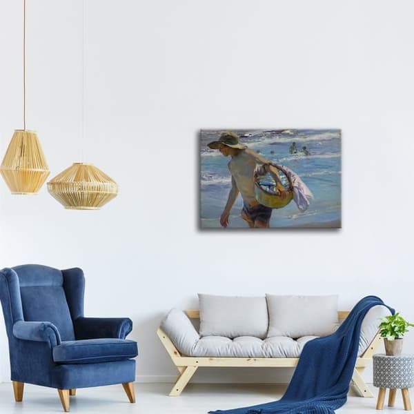 Legendarte - Målning, Tryck på duk - Fiskaren - Joaquín Sorolla cm. 60x80