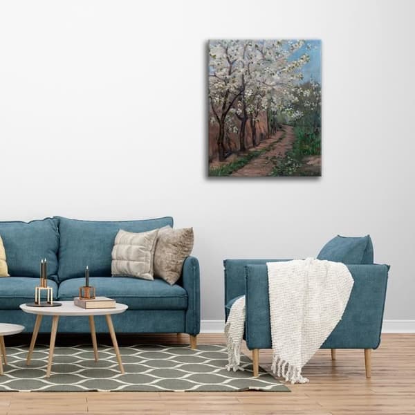 Legendarte - Målning, Tryck på duk - Körsbärsblom - Ingebot Eggertz cm. 60x80