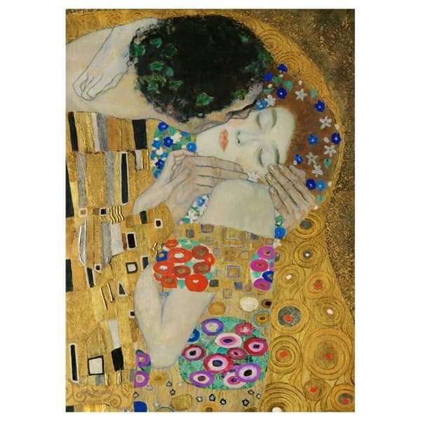 Legendarte - Målning, Tryck på duk - Kyssen (Detalj) Gustav Klimt cm. 80x100