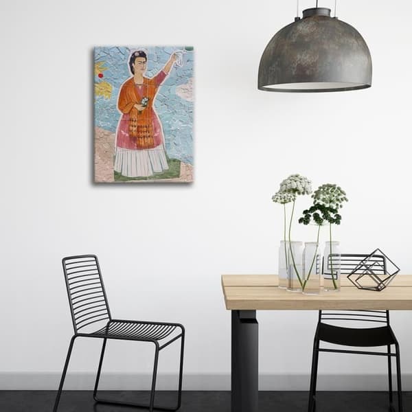 Legendarte - Målning, tryck på duk - Mosaik av Frida Kahlo cm. 50x70