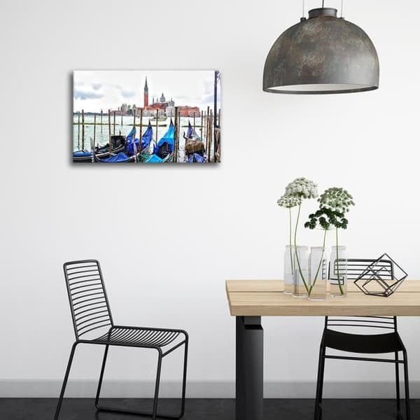 Legendarte - Målning, Tryck på duk - Gondoler cm. 80x100