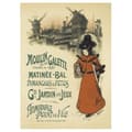 Miniatyrbild 1 av 4: Legendarte - Vintage konstnärlig affisch Moulin De La Galette - Målning, tryck på duk cm. 50x70