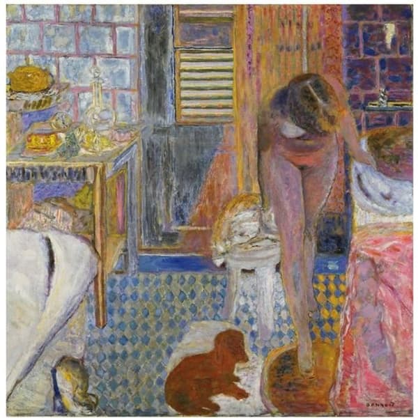 Legendarte - Målning, Tryck på duk - Toalettskåpet - Pierre Bonnard cm. 60x60