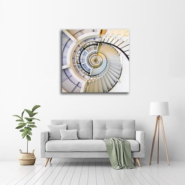 Legendarte - Målning, Tryck på Canvas - Trappor Och Trappor cm. 60x60