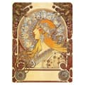 Miniatyrbild 1 av 4: Legendarte - Målning, tryck på duk - Zodiac Alphonse Mucha cm. 60x80
