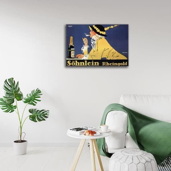 Legendarte - Vintage reklamaffisch Söhnlein Rheingold - Målning, tryck på duk cm. 50x70