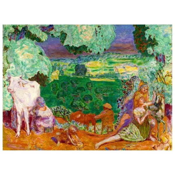 Legendarte - Målning, tryck på duk - Pastoralsymfonin - Pierre Bonnard cm. 40x60