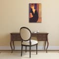 Miniatyrbild 2 av 4: Legendarte - Målning, tryck på duk - Porträtt av Madame Reynouard Amedeo Modigliani cm. 50x80