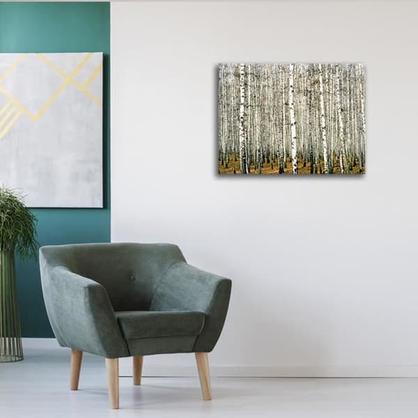 Legendarte - Målning, Tryck på duk - Tät Björkskog cm. 80x100