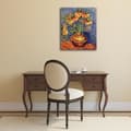 Miniatyrbild 2 av 4: Legendarte - Målning, Tryck på duk - Fritillaries, Imperial Crown i en kopparvas Vincent Van Gogh cm. 80x100