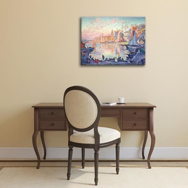 Legendarte - Målning, tryck på duk - Hamnen i Saint Tropez Paul Signac cm. 80x100