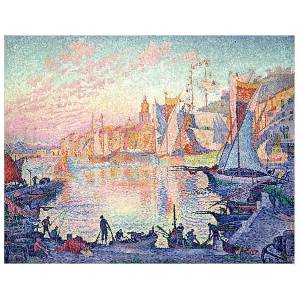 Legendarte - Målning, tryck på duk - Hamnen i Saint Tropez Paul Signac cm. 80x100