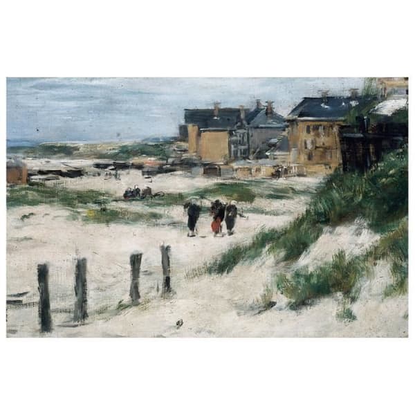 Legendarte - Målning, tryck på duk - Entrén till Berck (Pas De Calais) - Eugène Boudin cm. 40x60