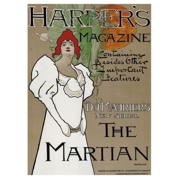 Legendarte - Målning, tryck på duk - Harper's Magazine. Marsmannen, 1896 - Fred Hyland cm. 40x60