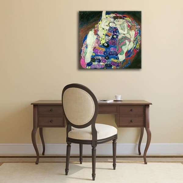 Legendarte - Målning, Tryck på duk - Jungfrun Gustav Klimt cm. 90x90