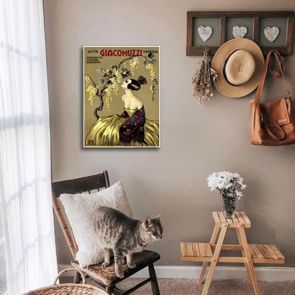 Legendarte - Vintage reklamaffisch Giacomuzzi - Målning, tryck på duk cm. 50x70
