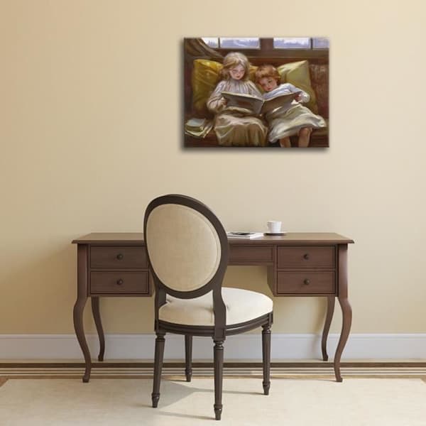 Legendarte - Målning, tryck på duk - Intressant berättelse - Laura Muntz Lyall cm. 60x75