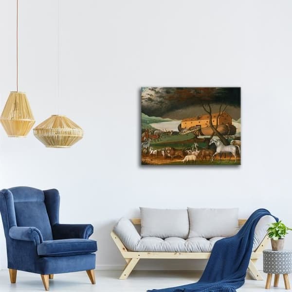 Legendarte - Målning, Tryck på duk - Noaks ark - Edward Hicks cm. 50x60
