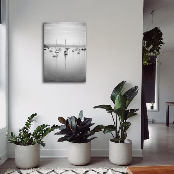 Legendarte - Målning, Tryck På Duk - Båtar I Hamnen cm. 60x90