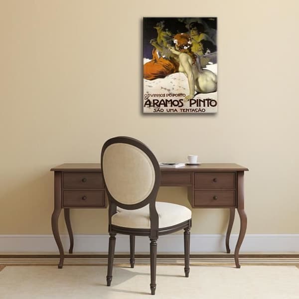 Legendarte - Målning, tryck på duk - A.Ramos Pinto Leopoldo Metlicovitz cm. 80x110