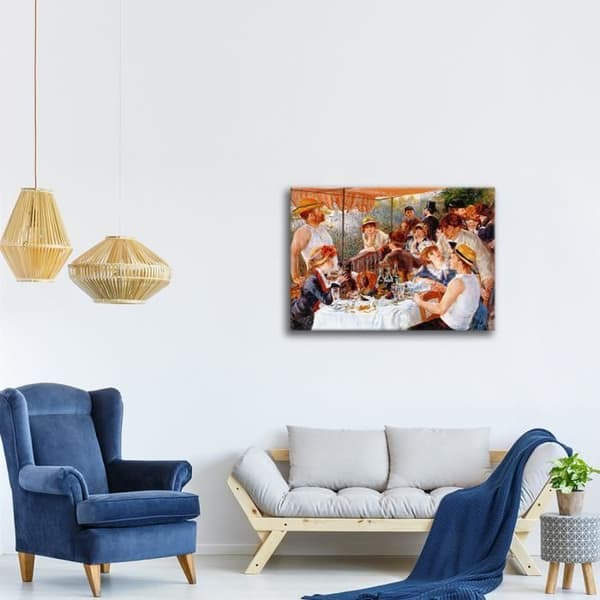 Legendarte - Målning, tryck på duk - Båtfolkets lunch Pierre Auguste Renoir cm. 50x70
