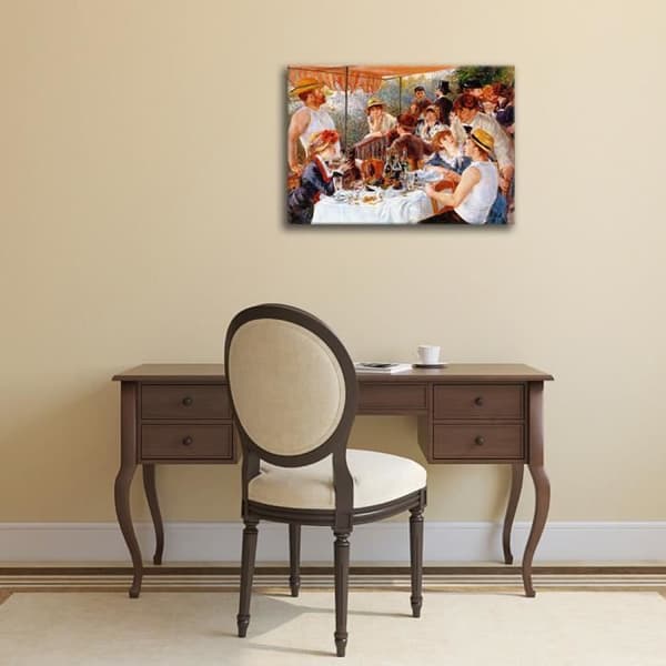 Legendarte - Målning, tryck på duk - Båtfolkets lunch Pierre Auguste Renoir cm. 50x70