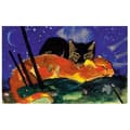 Miniatyrbild 1 av 4: Legendarte - Målning, tryck på duk - Två katter - Franz Marc cm. 50x80