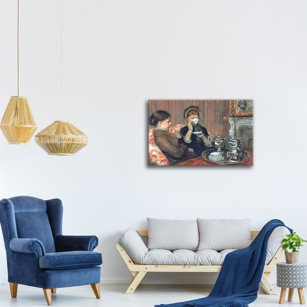 Legendarte - Målning, Tryck på duk - Mary Cassatt Tea cm. 60x90