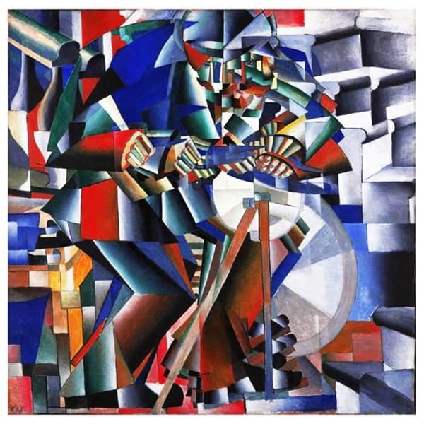 Legendarte - Målning, tryck på duk - Kvarnen - Kazimir Malevich cm. 60x60