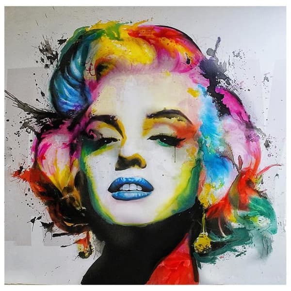 Legendarte - Målning, Tryck på duk - Marylin cm. 90x90