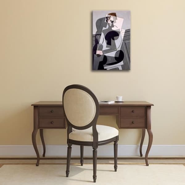 Legendarte - Målning, tryck på duk - Porträtt av Madame Josette Juan Gris cm. 60x100