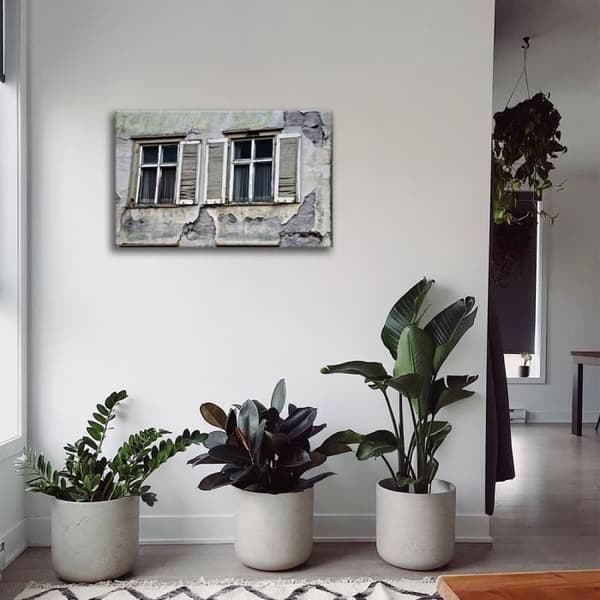 Legendarte - Målning, Tryck på duk - Förstörda fönster cm. 60x90
