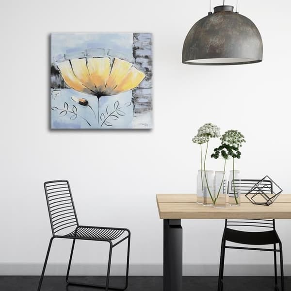 Legendarte - Målning, Tryck på duk - Gul Corolla cm. 60x60