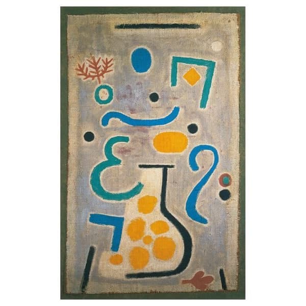 Legendarte - Målning, tryck på duk - Die Vase (Vasen) Paul Klee cm. 50x80