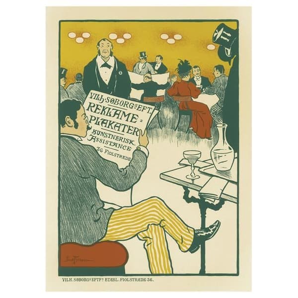 Legendarte - Vintage konstnärlig affisch Reklame Plakater - Målning, tryck på duk cm. 50x70