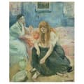 Miniatyrbild 1 av 4: Legendarte - Målning, tryck på duk - Två unga flickor - Berthe Morisot cm. 80x100