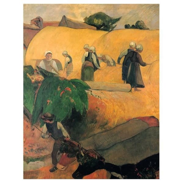 Legendarte - Målning, tryck på duk - Skördare Paul Gauguin cm. 60x80