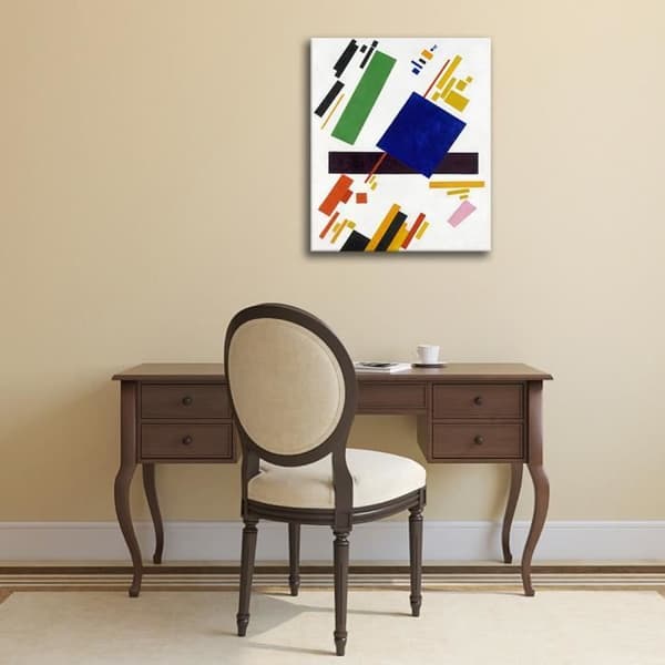 Legendarte - Målning, tryck på duk - Suprematistisk komposition Kazimir Malevich cm. 80x100