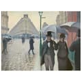 Miniatyrbild 1 av 4: Legendarte - Målning, Tryck på duk - Rue De Paris, Regnigt väder Gustave Caillebotte cm. 80x100