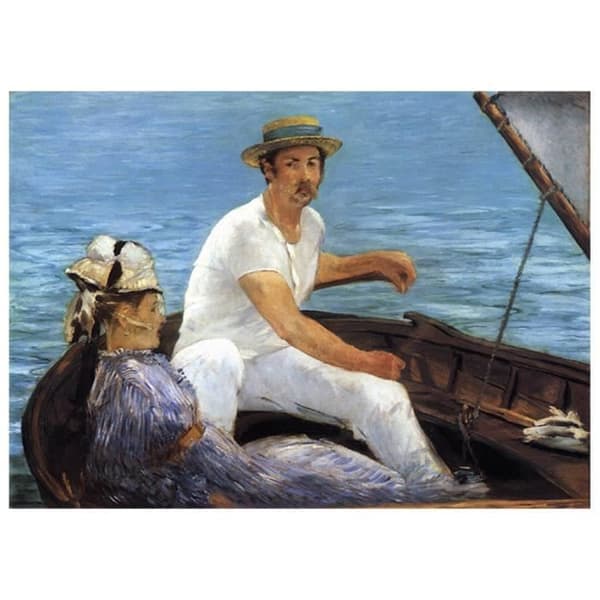 Legendarte - Målning, tryck på duk - I båt Édouard Manet cm. 60x80
