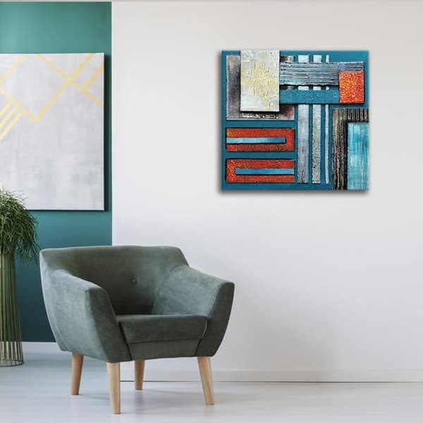 Legendarte - Målning, Tryck på duk - Industriell regnbåge cm. 60x60
