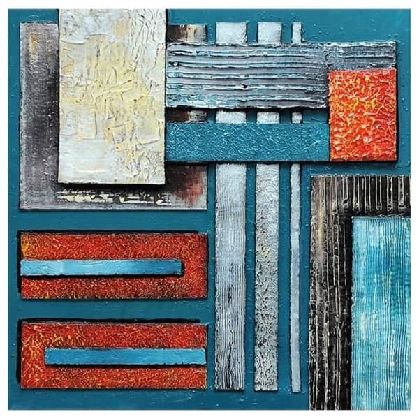 Legendarte - Målning, Tryck på duk - Industriell regnbåge cm. 60x60